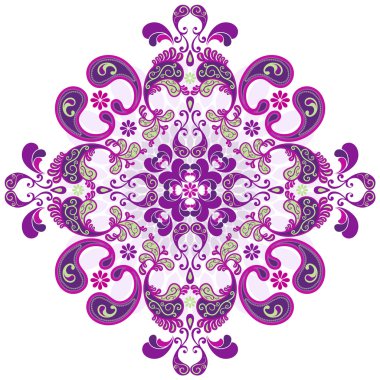 vintage yuvarlak çerçeve çiçek