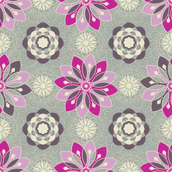 Patrón floral sin costuras — Vector de stock