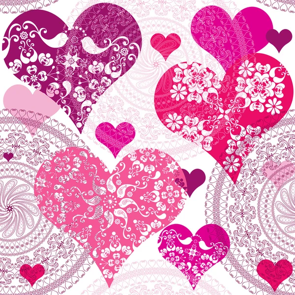 Motif sans couture Saint-Valentin — Image vectorielle