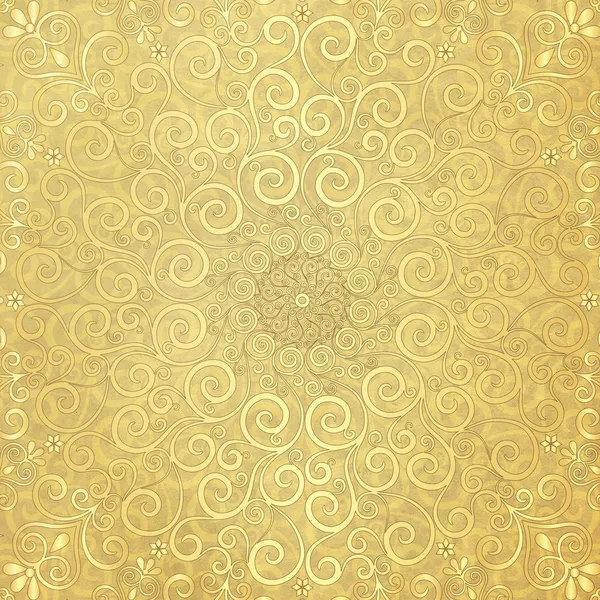 Starý papír se zlatým vzorem — Stock fotografie