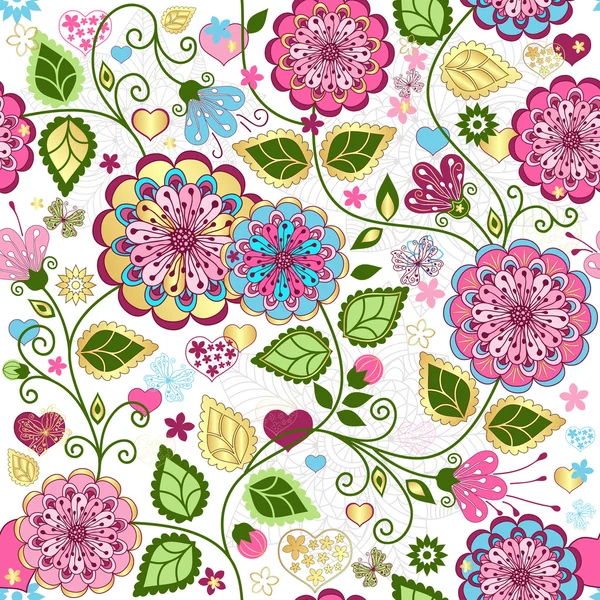 Seamless valentine colorful pattern — Stock Vector