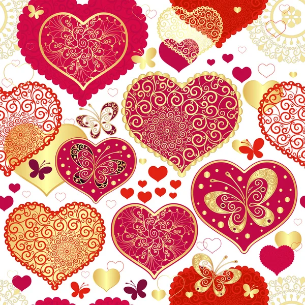 Motif sans couture Saint-Valentin — Image vectorielle