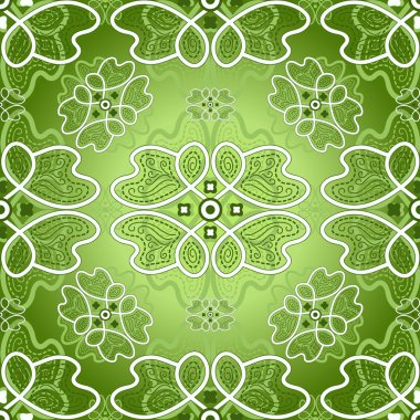 çiçek yeşil desenli