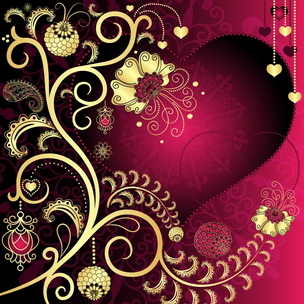 Vintage valentine card — Stock Vector