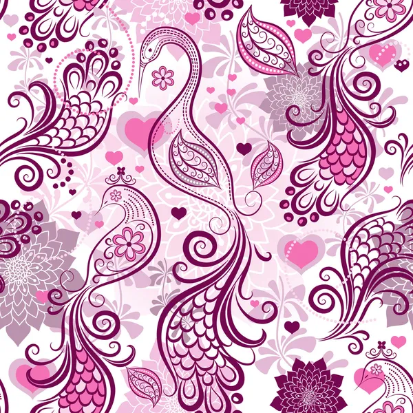 Valentine repeating pink pattern — Stock Vector