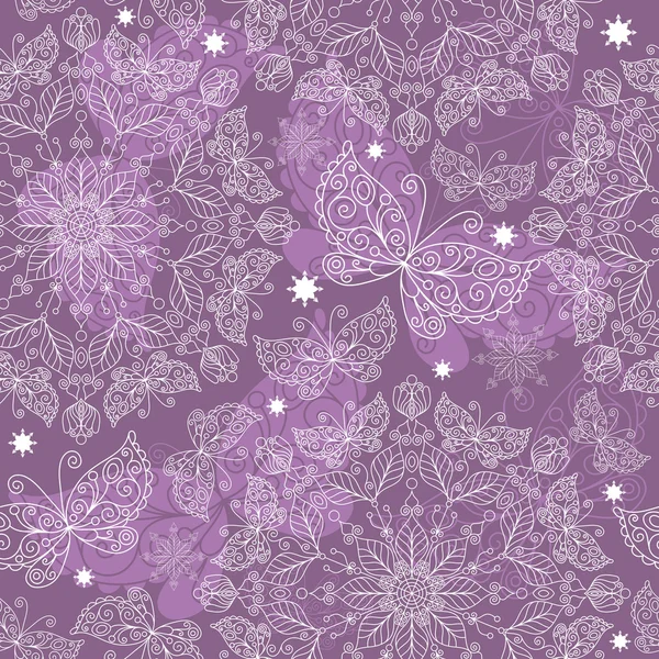 Vintage violet motif sans couture — Image vectorielle