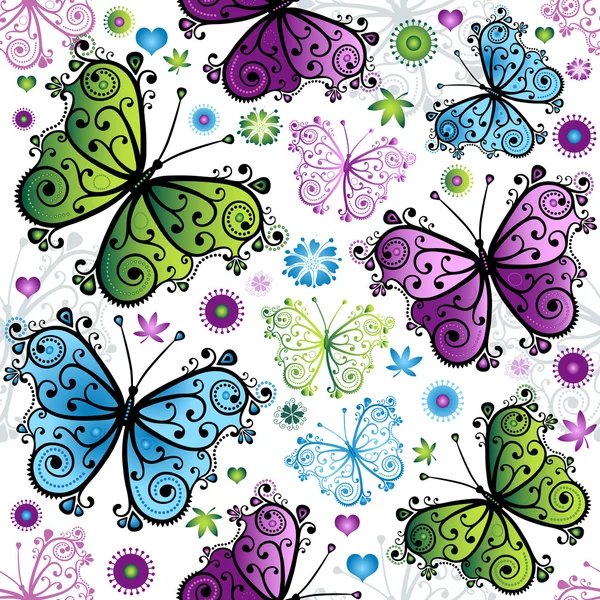 Seamless spring floral pattern — Stock Vector