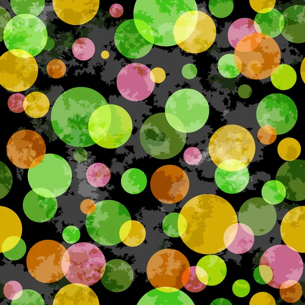 Seamless grunge pattern with colorful balls — 스톡 벡터