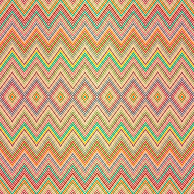 kesintisiz renkli zikzak desen