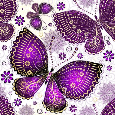 Seamless spring white pattern clipart