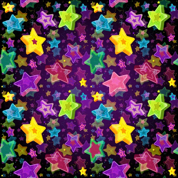 Bright seamless pattern Christmas Star — Stock Vector