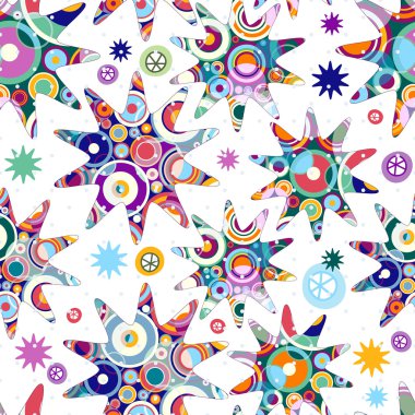 Noel yıldızı beyaz seamless modeli