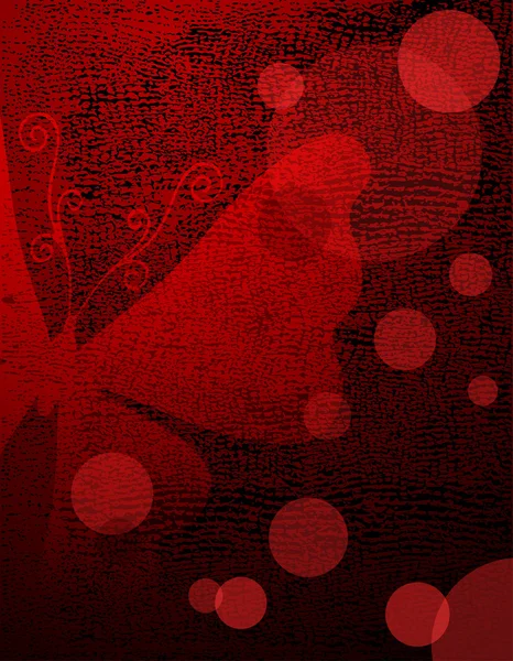 Grunge papel vermelho-preto — Vetor de Stock