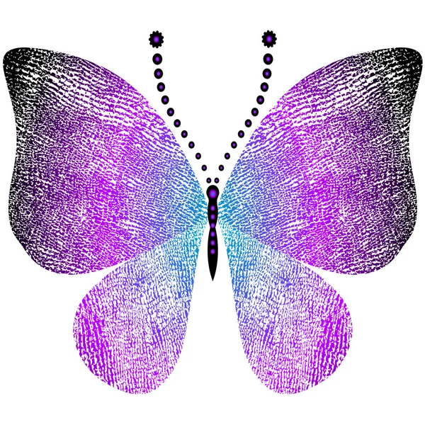 幻想又脏又臭的老式蝴蝶 — 图库矢量图片