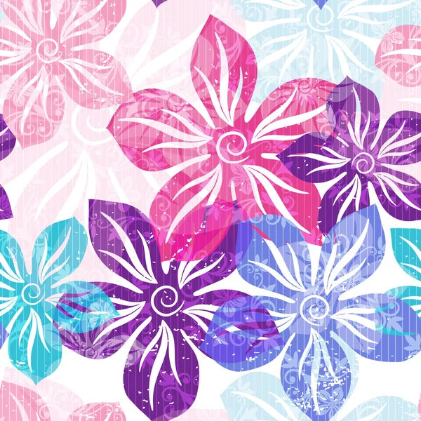 Patrón suave floral sin costuras — Vector de stock