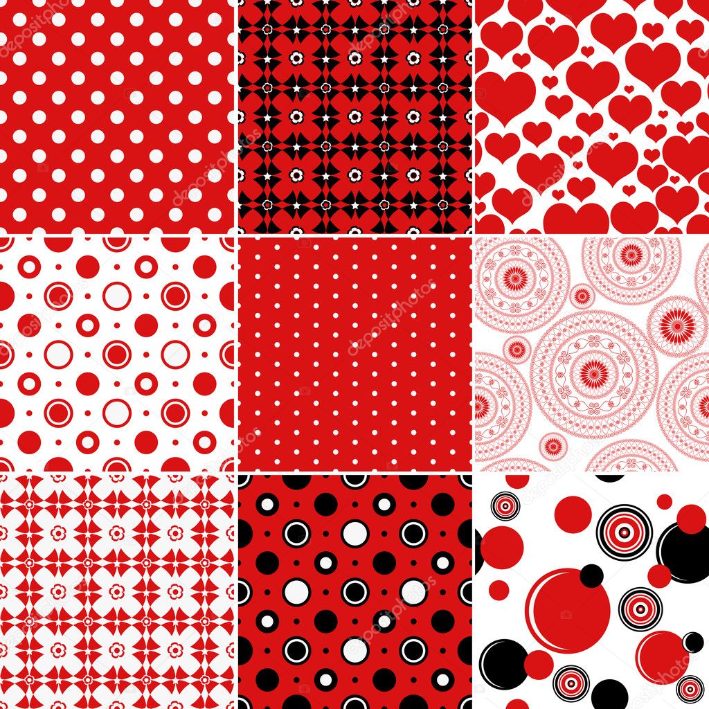 Set seamless vintage pattern