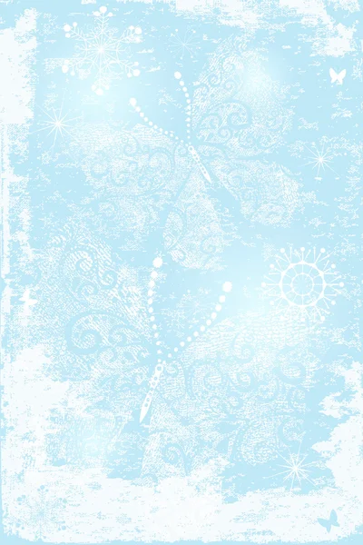 穏やかな青いクリスマスの背景 — ストックベクタ