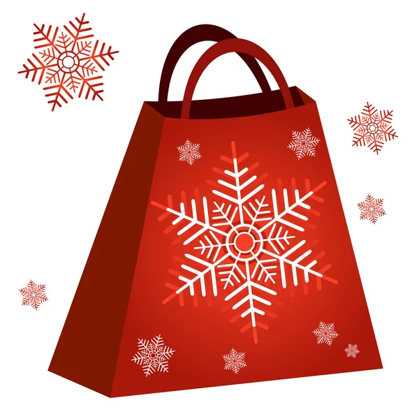 Shopping red bag — Stock Vector