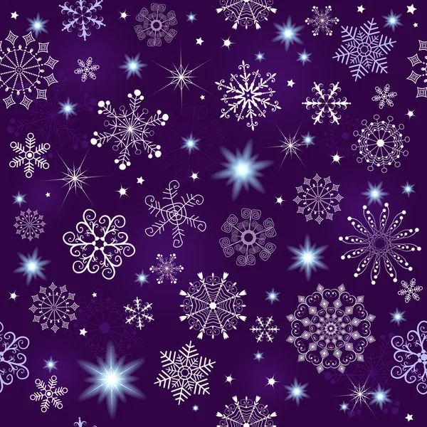 Naadloze violet Kerst patroon — Stockvector