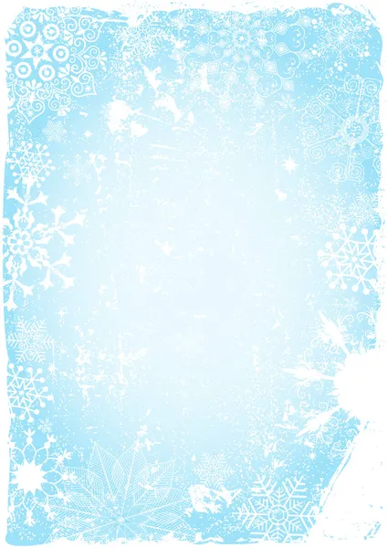 Tarjeta de navidad azul gruñona — Vector de stock
