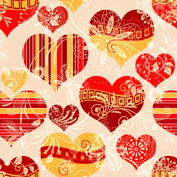 Seamless valentine pattern — Stock Vector