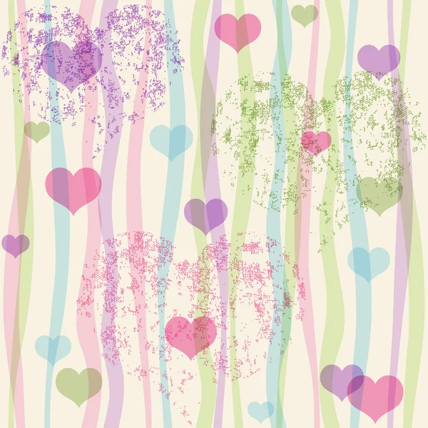 Modèle de grunge pastel sans couture Valentine — Image vectorielle