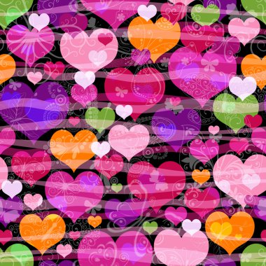 rengarenk sorunsuz Sevgililer desen