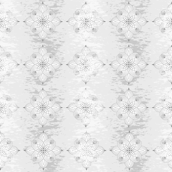 Seamless grungy floral pattern — Stock Vector