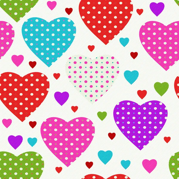 Modèle de Saint-Valentin sans couture coloré — Image vectorielle