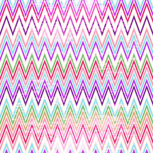 Kleurrijke grungy zigzag patroon — Stockvector