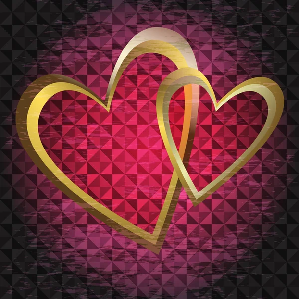 Cadre grunge sombre Valentine — Image vectorielle