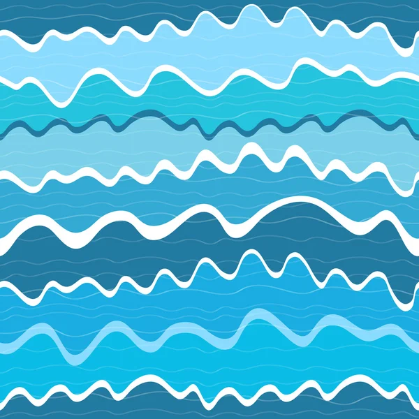 Seamless wave striped pattern — Stock Vector