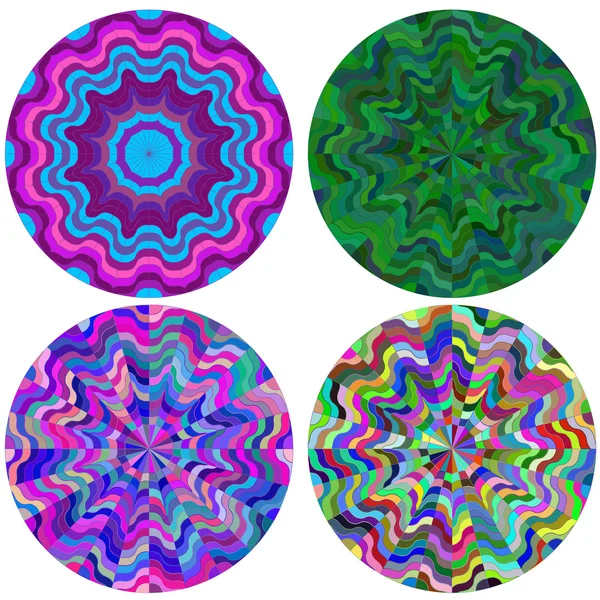 Verzameling kleurrijke ronde patronen — Stockvector
