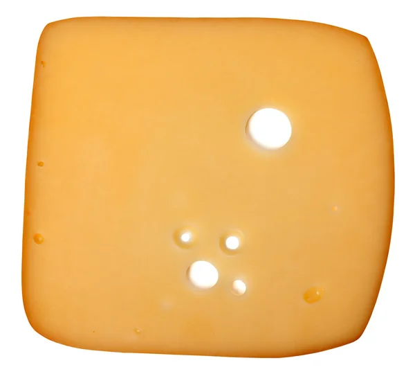 Slice of cheese isolated on white background — Stock Photo, Image