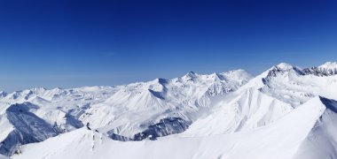 İyi günler karlı dağların Panoraması