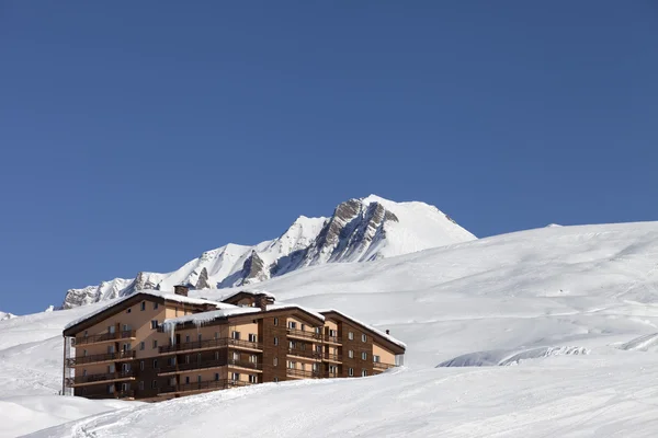 Hotel on ski resort Stock Photo