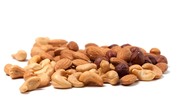 Cashews, hazelnuts and almonds — Stock Photo, Image
