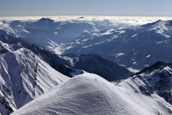 Widok ze stoków narciarskich — Zdjęcie stockowe