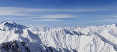 İyi günler karlı dağların Panoraması