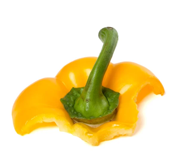 Bitten paprika on white background — Stock Photo, Image