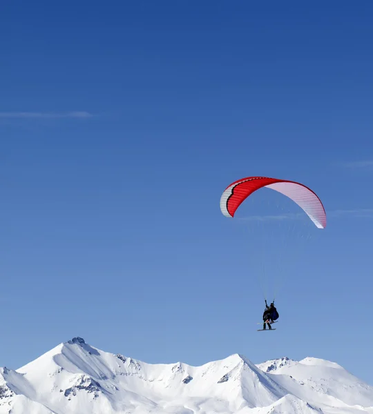 Speed riding in high mountains — Stock Photo, Image