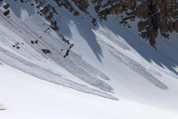 Avalanche em montanhas — Fotografia de Stock