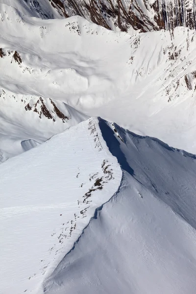 Bovenaanzicht op off-piste helling — Stockfoto