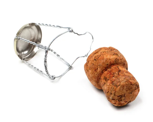 Champagne wine cork and muselet — Stock Photo, Image