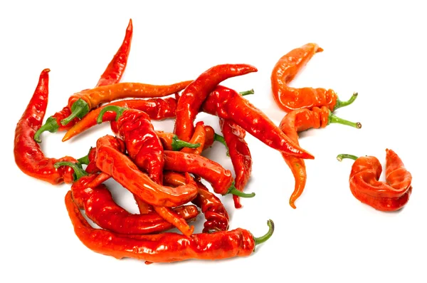 Mokré červené chilli papričky — Stock fotografie