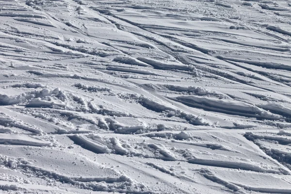 凝结得死死的滑雪坡的背景 — 图库照片