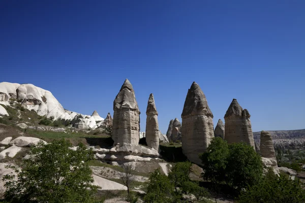 Fairy chimneys rock formations in Cappadocia — Stock Photo, Image