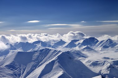 akşam bulutlu Dağları