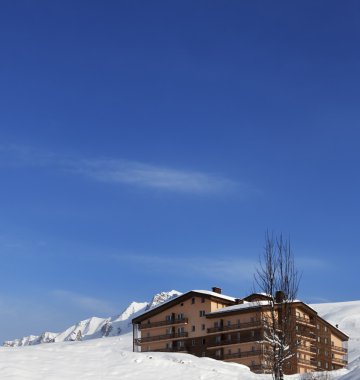 otel, kış, dağlar