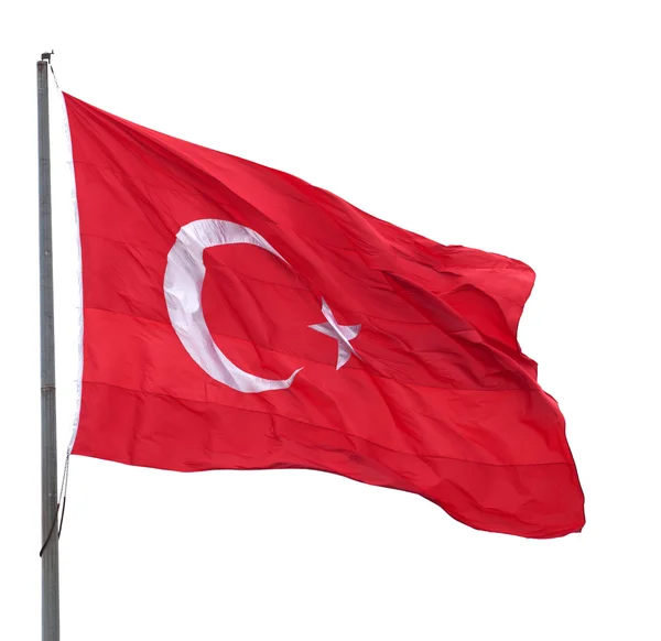 Turkish flag waving on wind — Stock Photo, Image